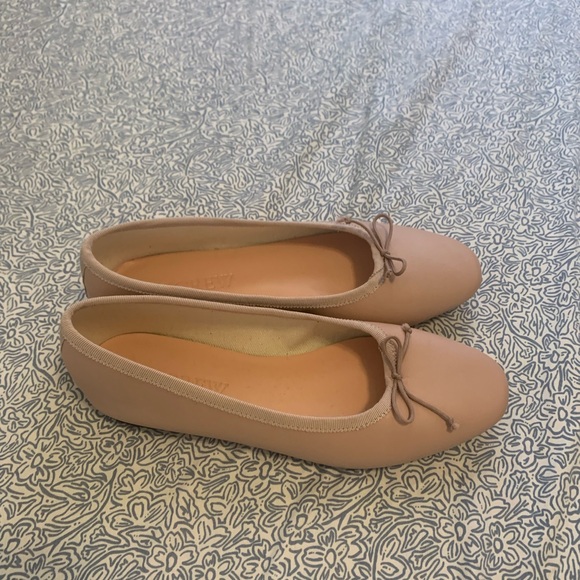 J. Crew Women's Pale Petal Leather Ballet Flats - Picture 2 of 4